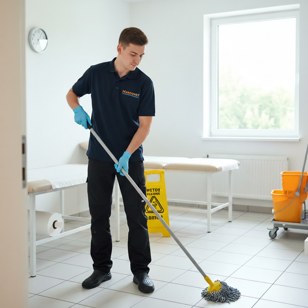 Consultorio medico desinfectado con productos de grado hospitalario