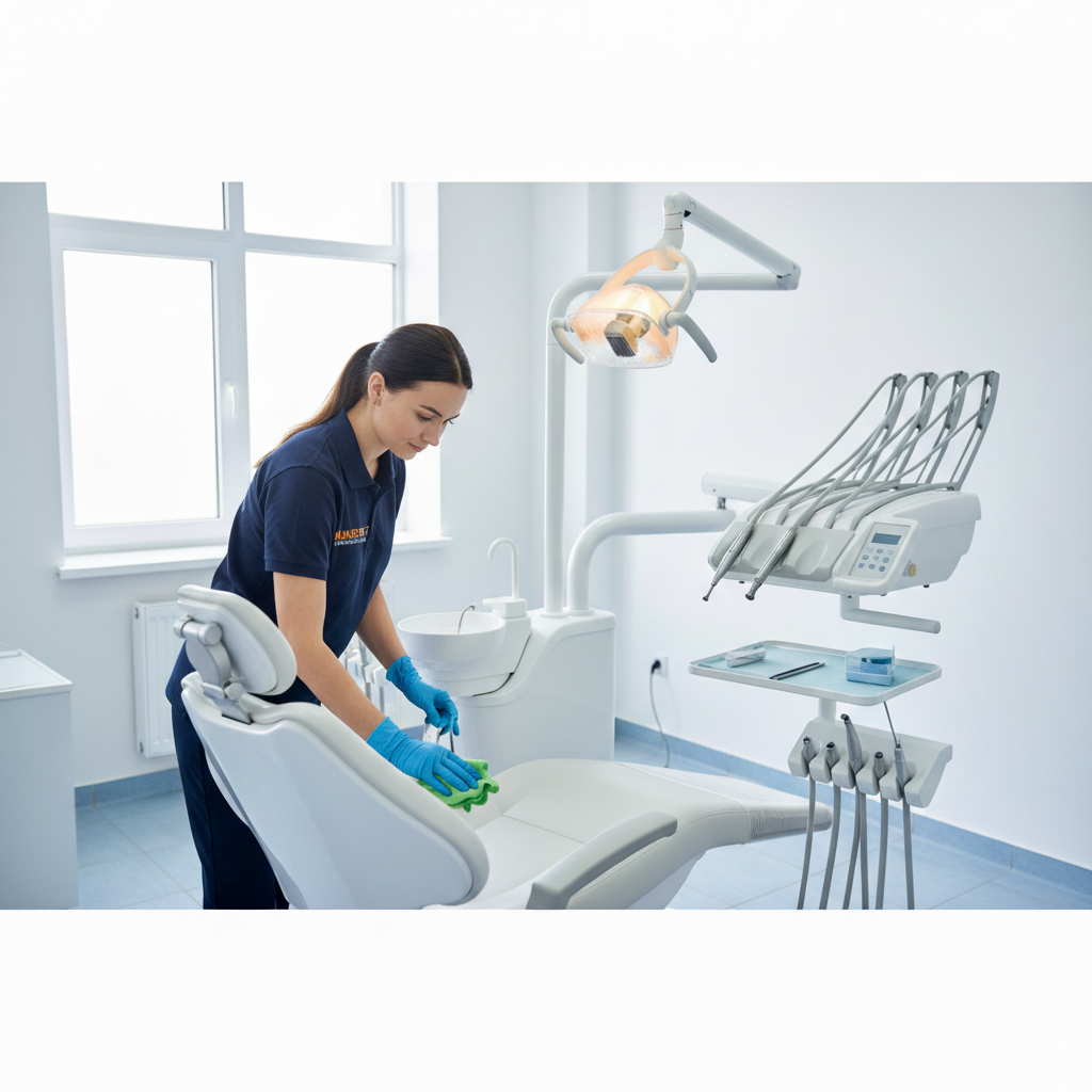 Gabinete de clinica dental desinfectado profesionalmente en Barcelona