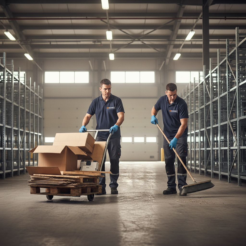 Equipo de Mansonet realizando vaciado de almacen en Barcelona